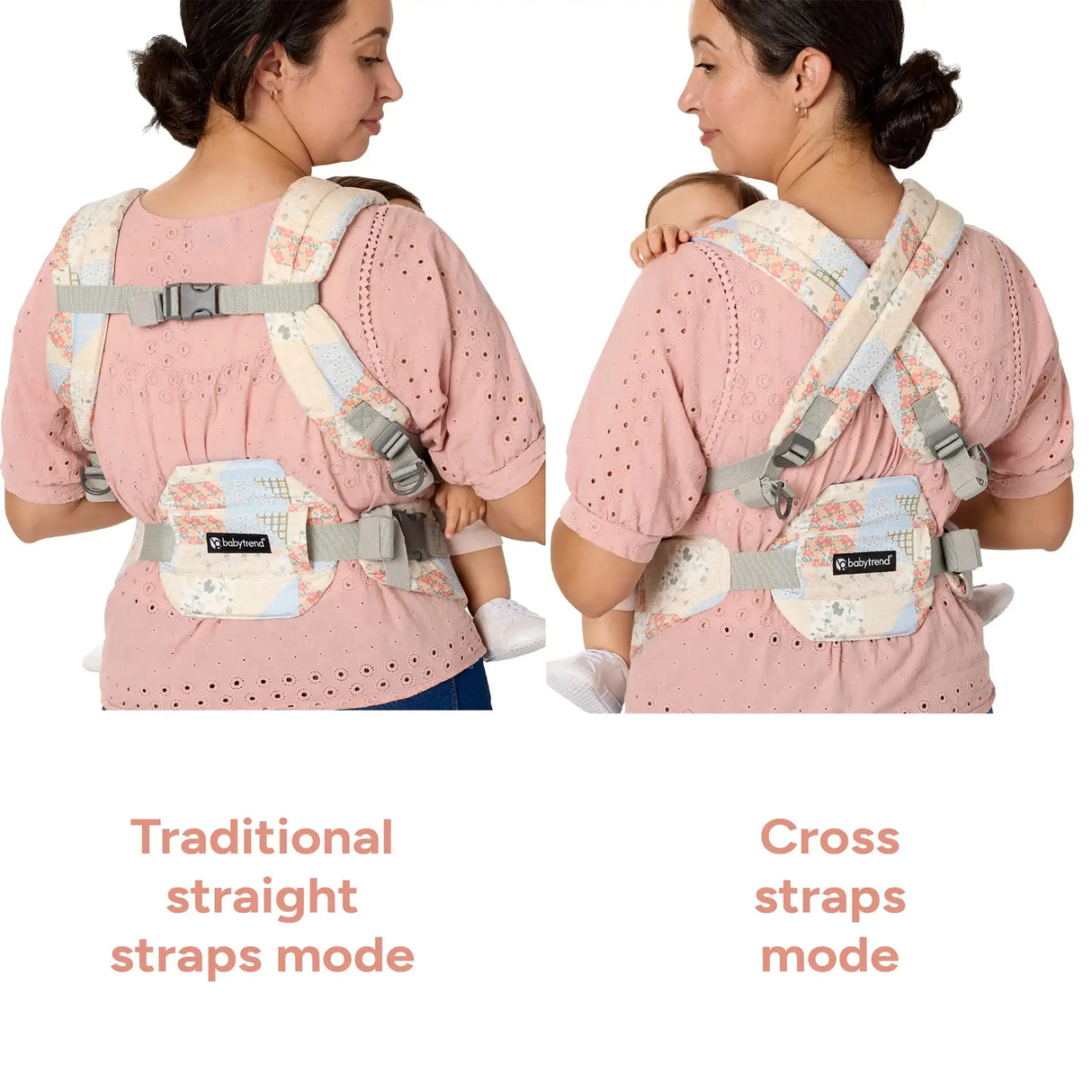 Baby Trend Newborn Carrier traditional straight straps mode or cross straps mode