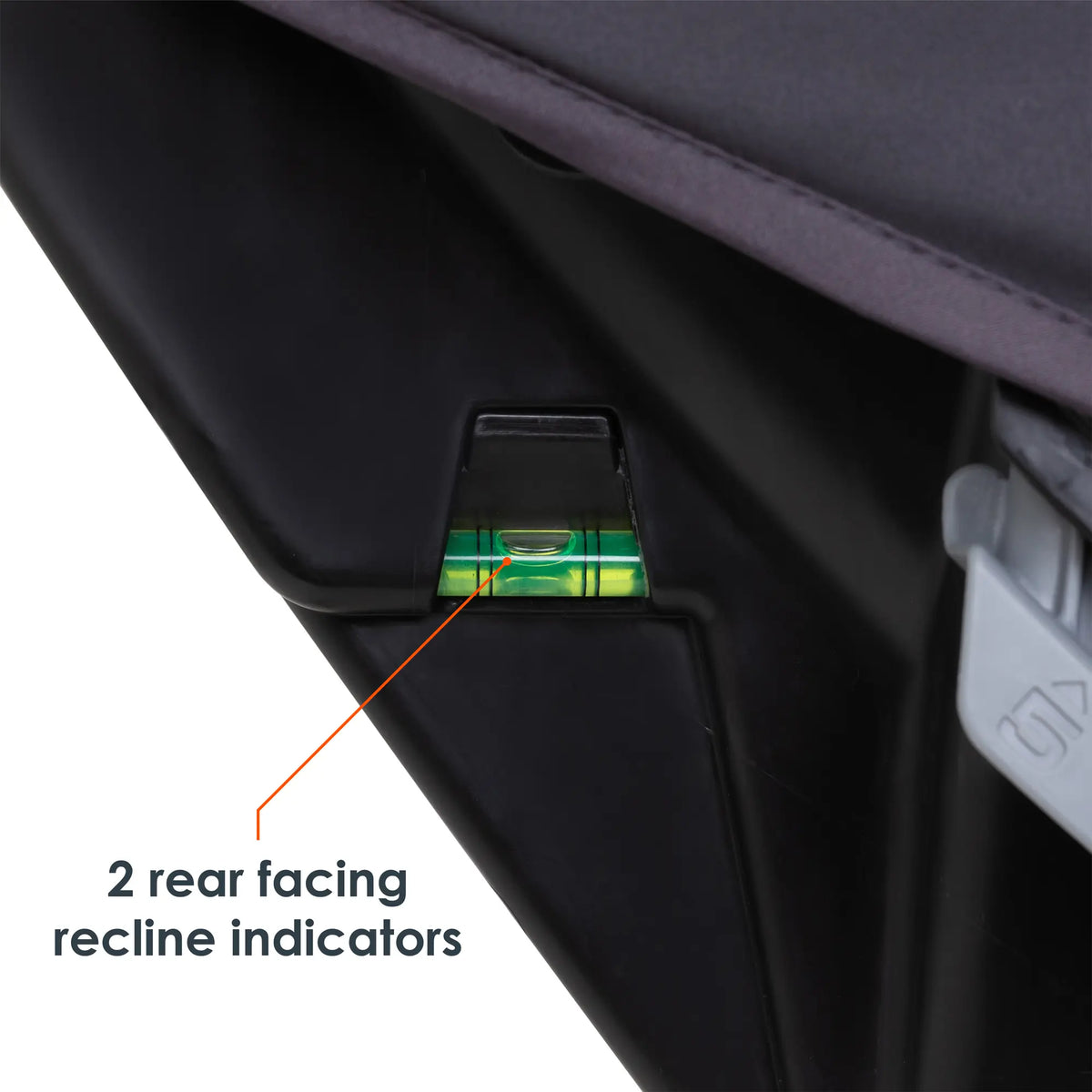 Baby Trend Cover Me 4-in-1 Convertible Car Seat bubble level angle indicator