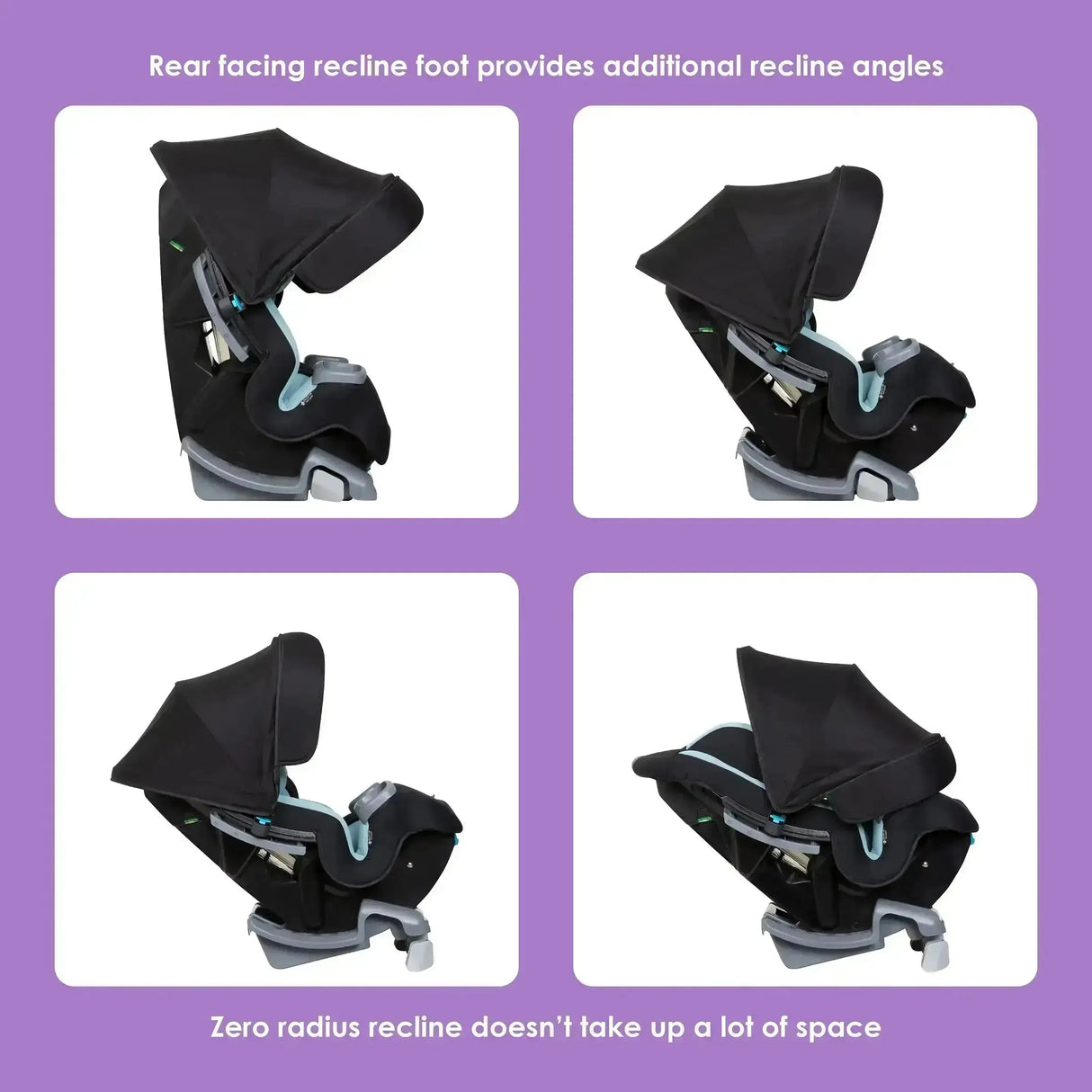 Baby Trend Cover Me 4-in-1 Convertible Car Seat base recline