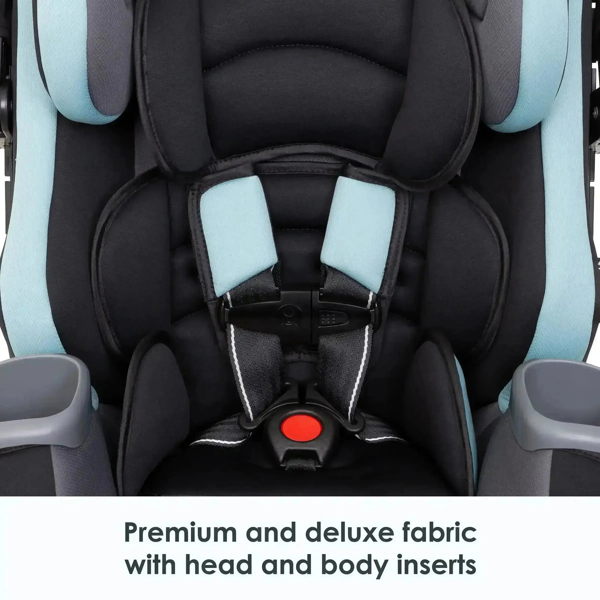 Premium and deluxe fabric of the Baby Trend Cover Me 4-in-1 Convertible Car Seat