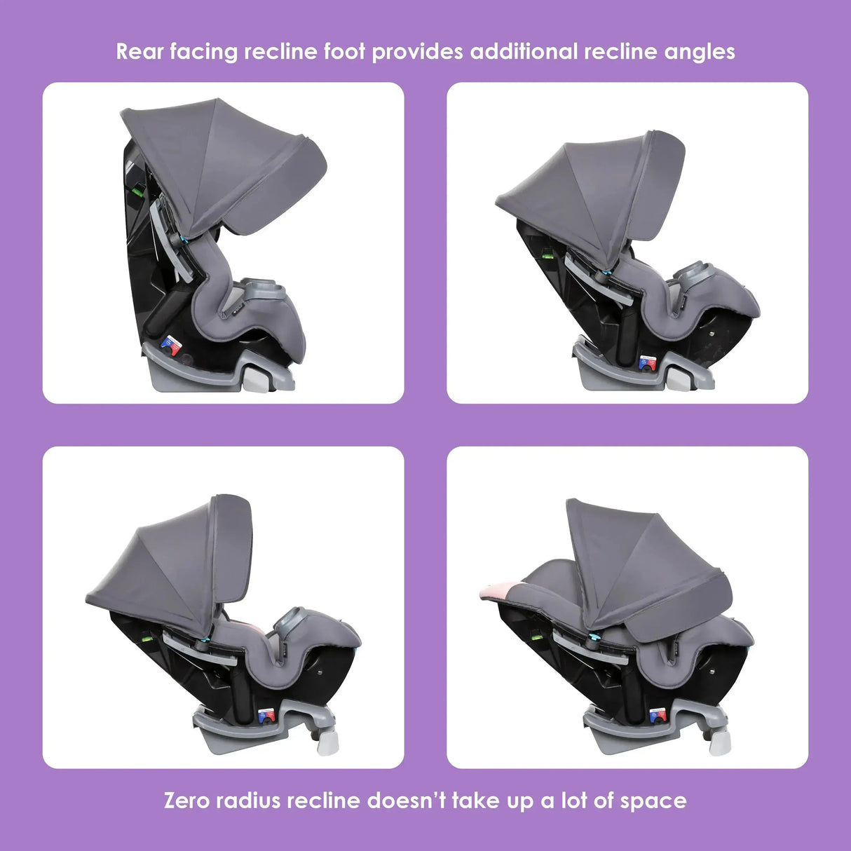 Baby Trend Cover Me 4-in-1 Convertible Car Seat base recline