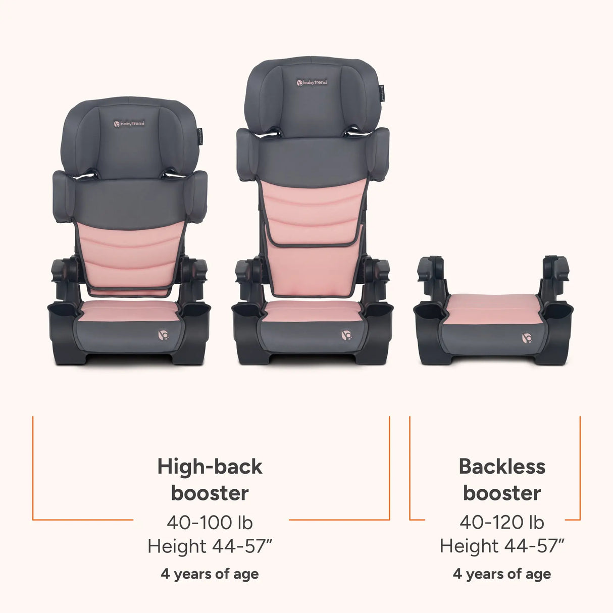 Tova SLIM 2-in-1 Booster Seat three position modes and the weight requirement