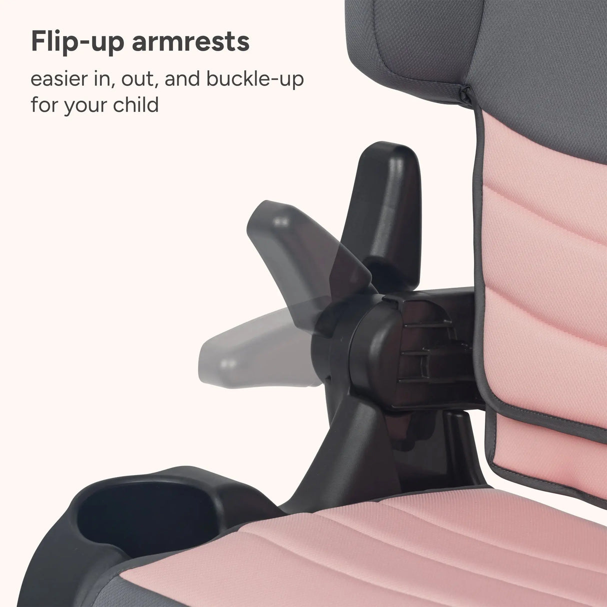 Baby Trend Tova SLIM 2-in-1 Booster Seat flip up armrests