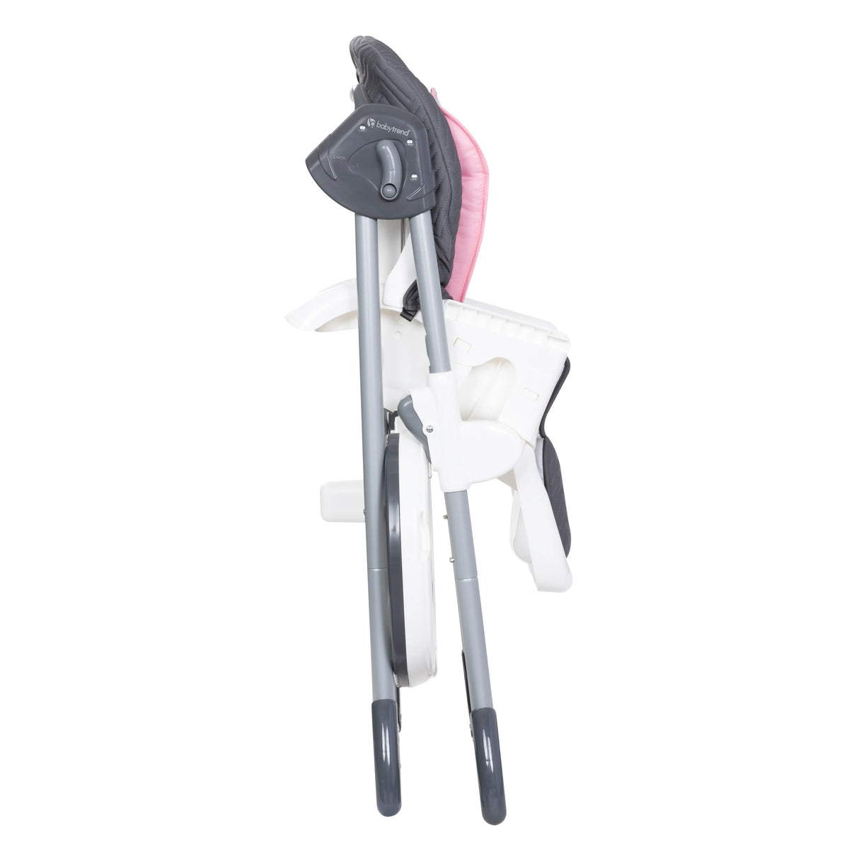 Side view of the Baby Trend Tot Spot 3-in-1 High Chair folded