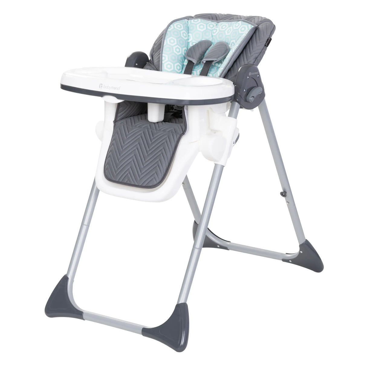 Baby Trend Tot Spot 3-in-1 High Chair in infant feeding mode with the seat back reclined