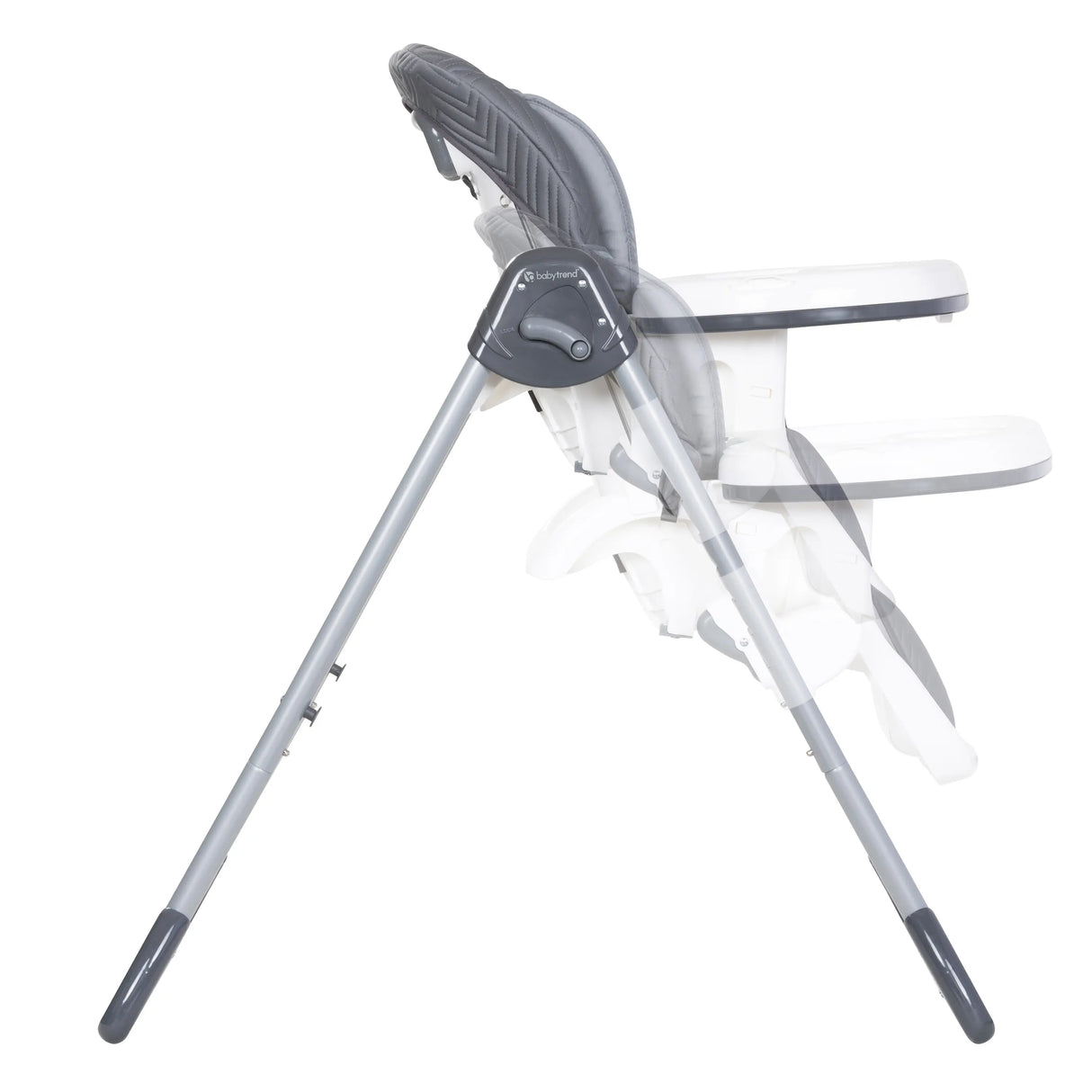 Side view of the Baby Trend Tot Spot 3-in-1 High Chair in different height positions