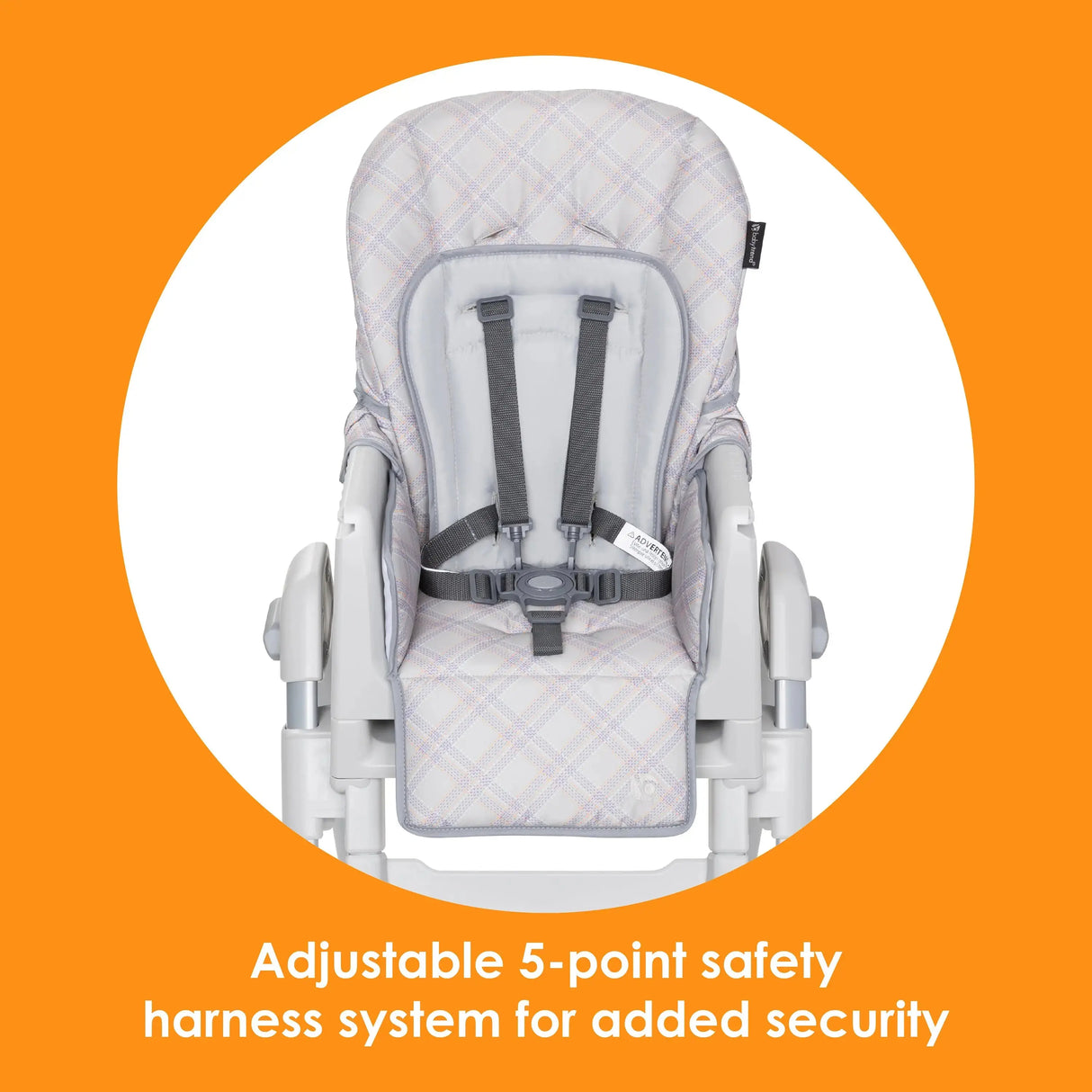 Baby Trend Everlast 7-in-1 High Chair adjustable 5 point safety harness system
