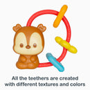 Load image into gallery viewer, All the teethers are created with different textures and colors from the Smart Steps Tiny Nibbles 5-Pack Teethers