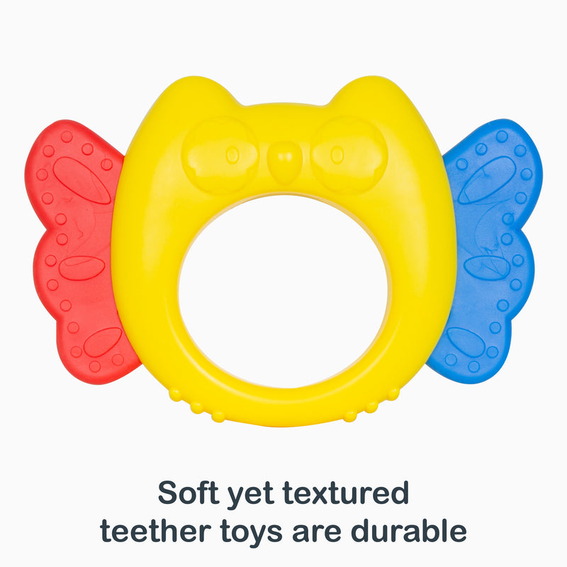 Soft yet textured teether toys are durable from the Smart Steps Tiny Nibbles 10-Pack Teethers