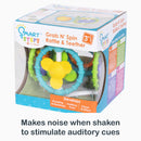 Load image into gallery viewer, Makes noise when shaken to stimulate auditory cues​ from the Smart Steps Grab N' Spin Rattle and Teether