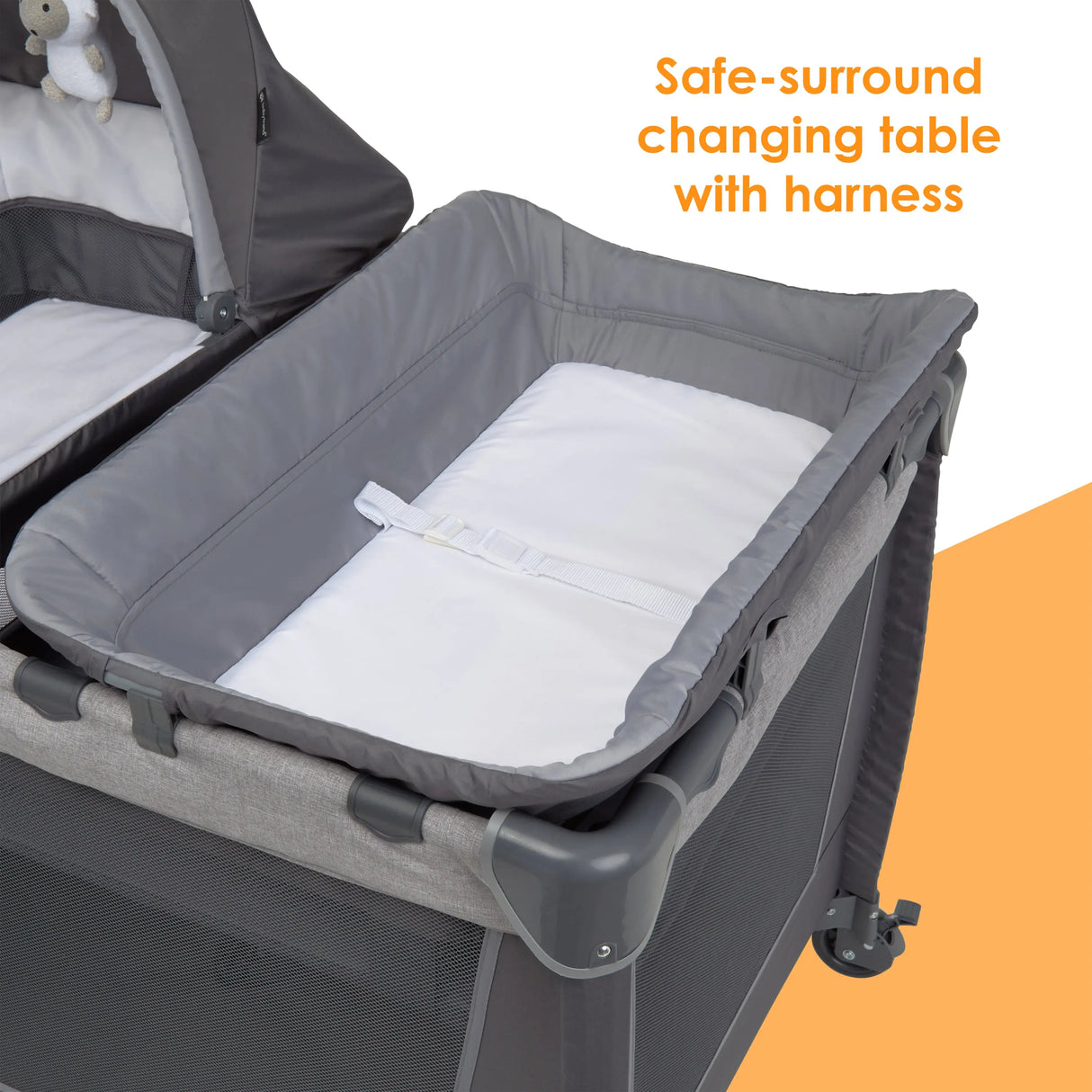 Simply Smart 2.0 Nursery Center Playard with Napper, Changer, Bassinet and Travel Bag in Shale Grey (Walmart Exclusive)