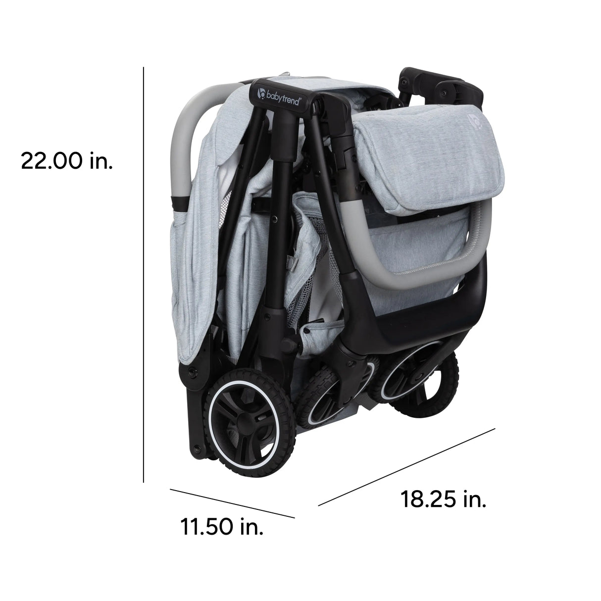 Baby Trend Zenda Compact All-Terrain Stroller folded dimensions