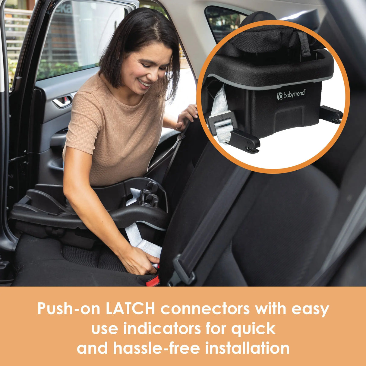 Baby Trend Secure-Lift Infant Car Seat push on latch connectors