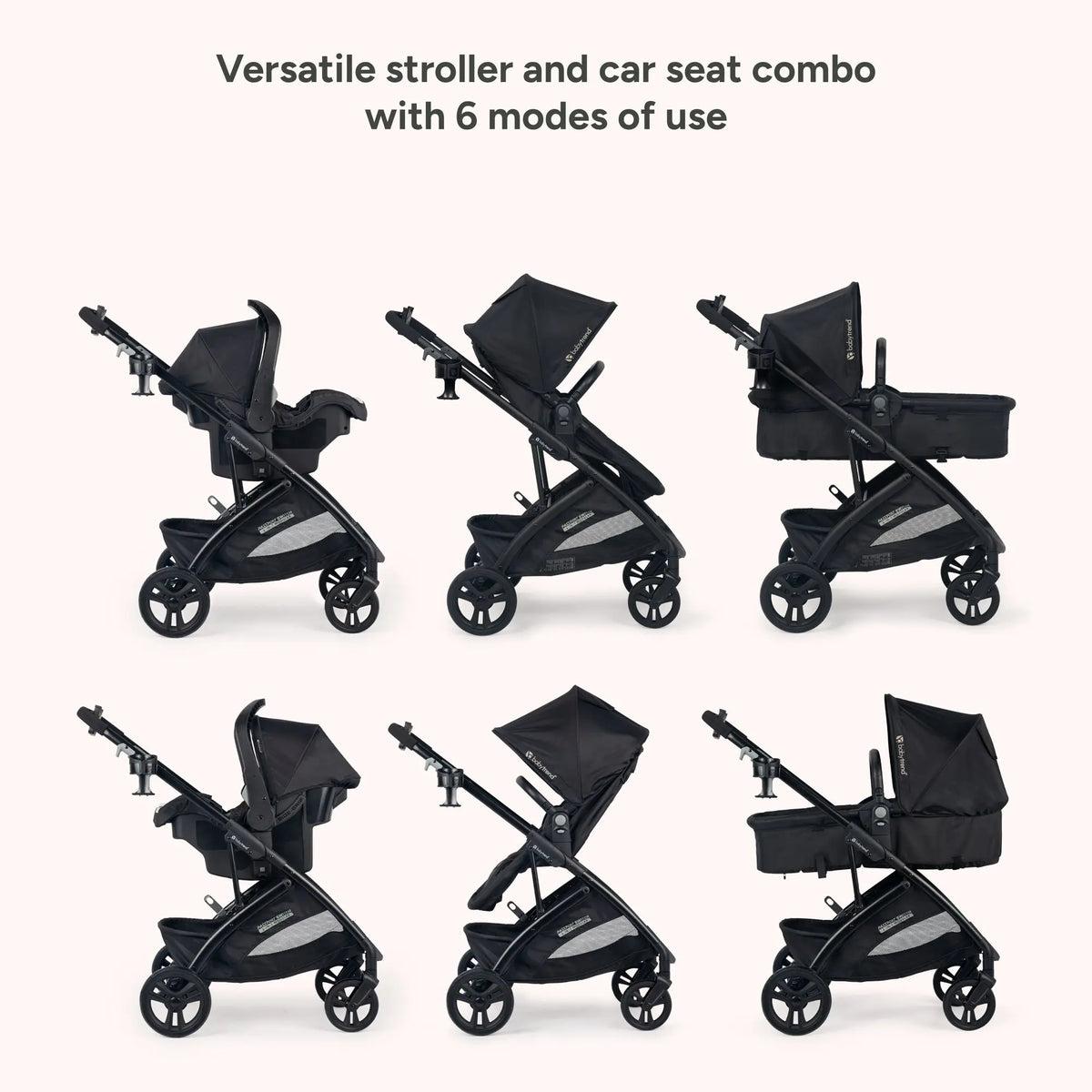 Baby Trend Passport Switch 6-in-1 Modular Stroller versatile stroller and car seat combo with 6 modes of use