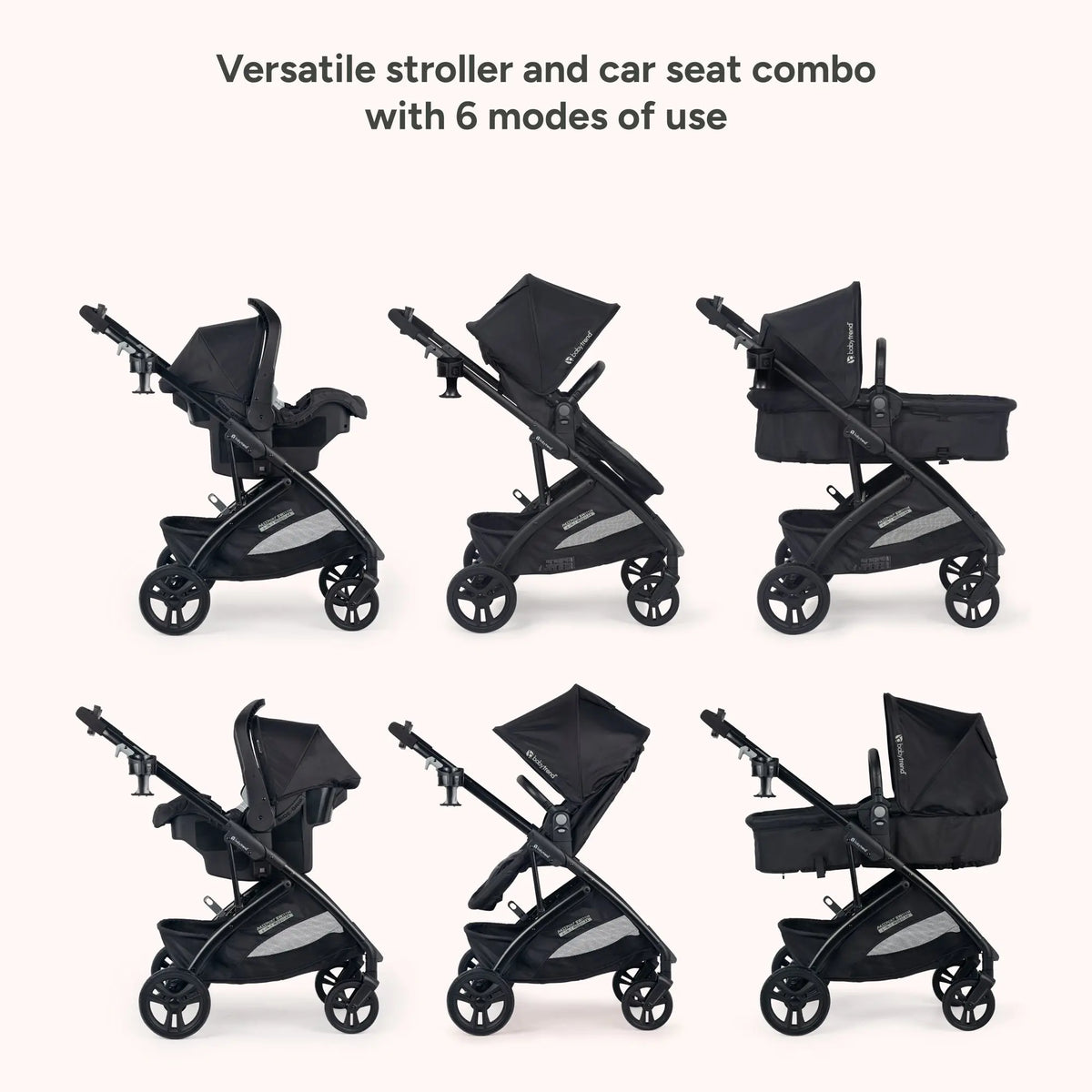 Baby Trend Passport Switch 6-in-1 Modular Stroller versatile stroller and car seat combo with 6 modes of use