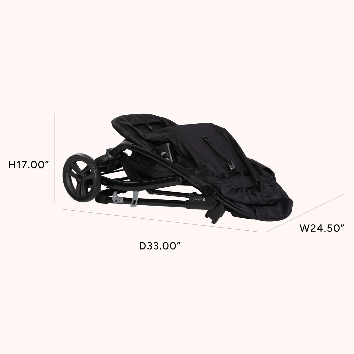 Baby Trend Passport Switch 6-in-1 Modular Stroller folded dimensions