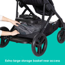 Load image into gallery viewer, Extra-large storage basket rear access from the Baby Trend Morph Single to Double Modular Stroller
