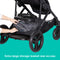 Extra-large storage basket rear access from the Baby Trend Morph Single to Double Modular Stroller