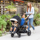 Load image into gallery viewer, Morph Single to Double Modular Stroller Travel System with EZ-Lift™ PLUS Infant Car Seat in Madrid Tan (International)