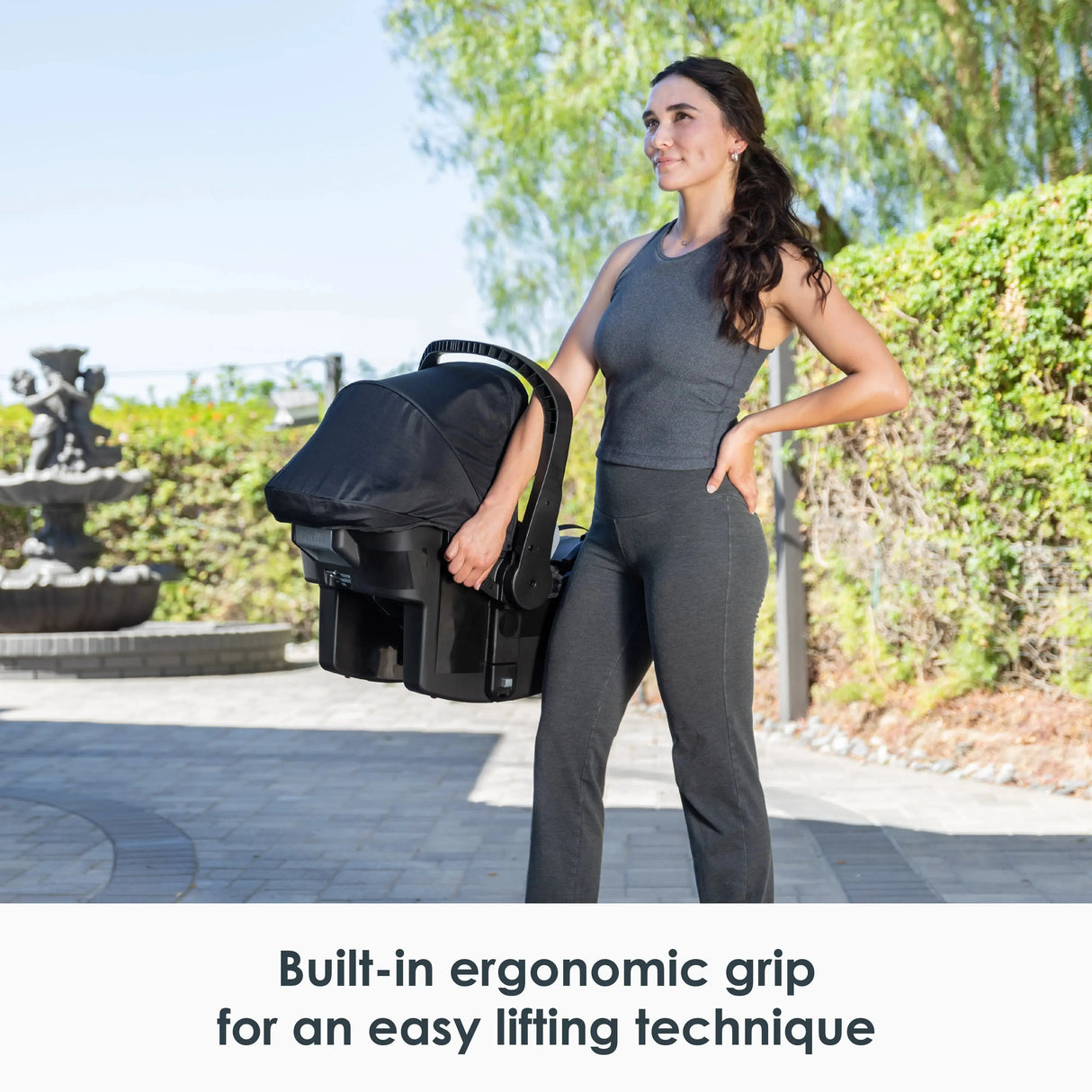 Morph Single to Double Modular Stroller Travel System with EZ-Lift™ PLUS Infant Car Seat in Madrid Tan (International)