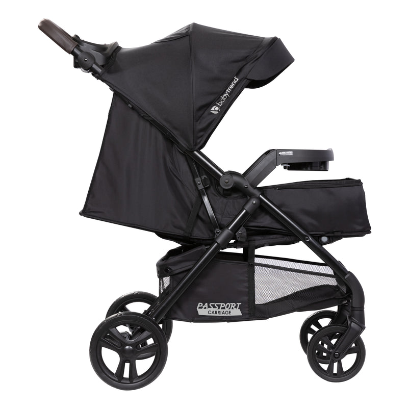 Side view of the carriage mode on the Baby Trend Passport Carriage DLX Stroller Travel System