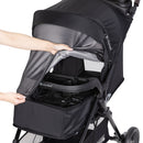 Load image into gallery viewer, Full netting cover attached with a zipper in carriage mode from the Baby Trend Passport Carriage DLX Stroller Travel System