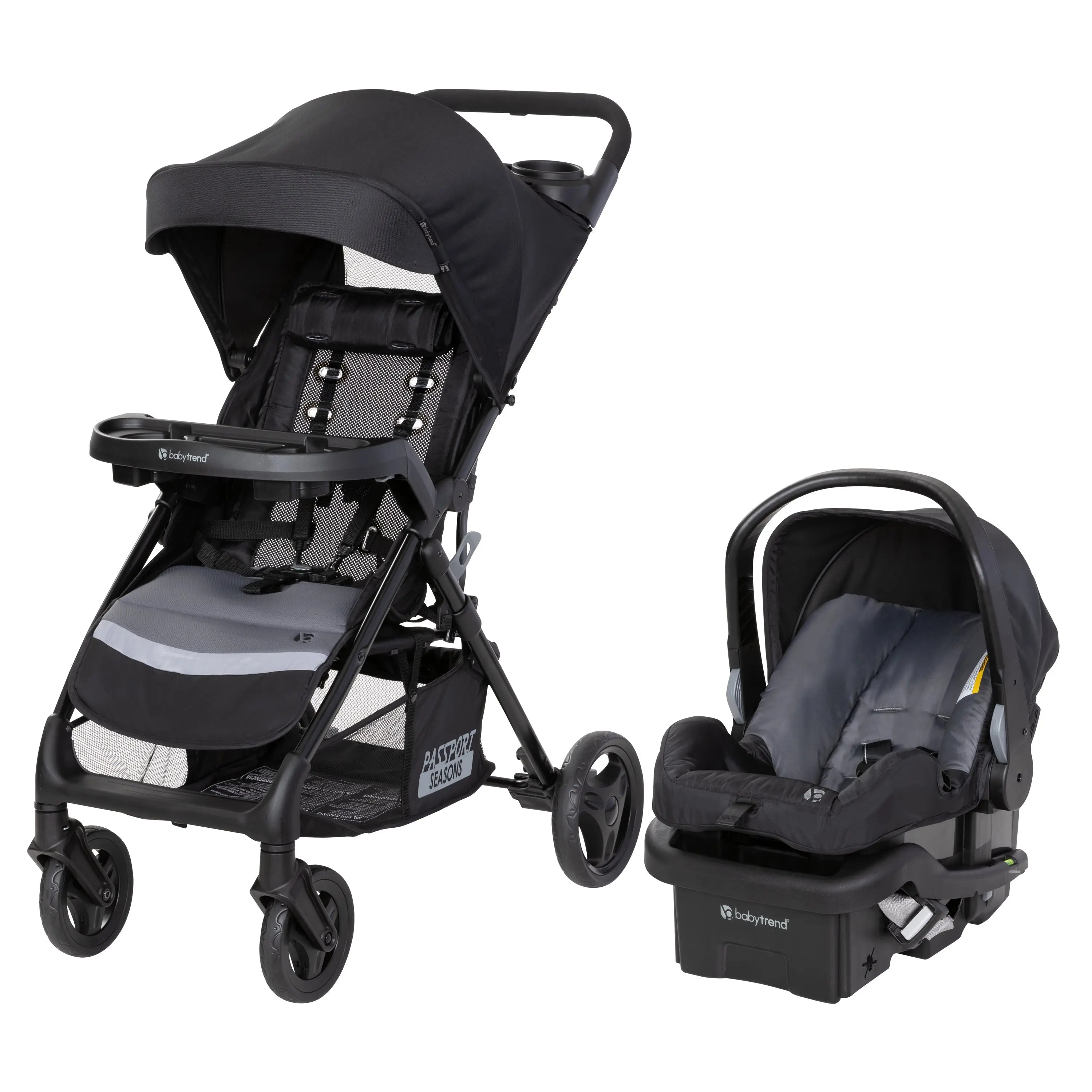 Baby Trend Passport® Seasons Stroller Travel System | with EZ-Lift Infant Car Seat - UPF 50+ Canopy Protection and One-Hand Compact Fold