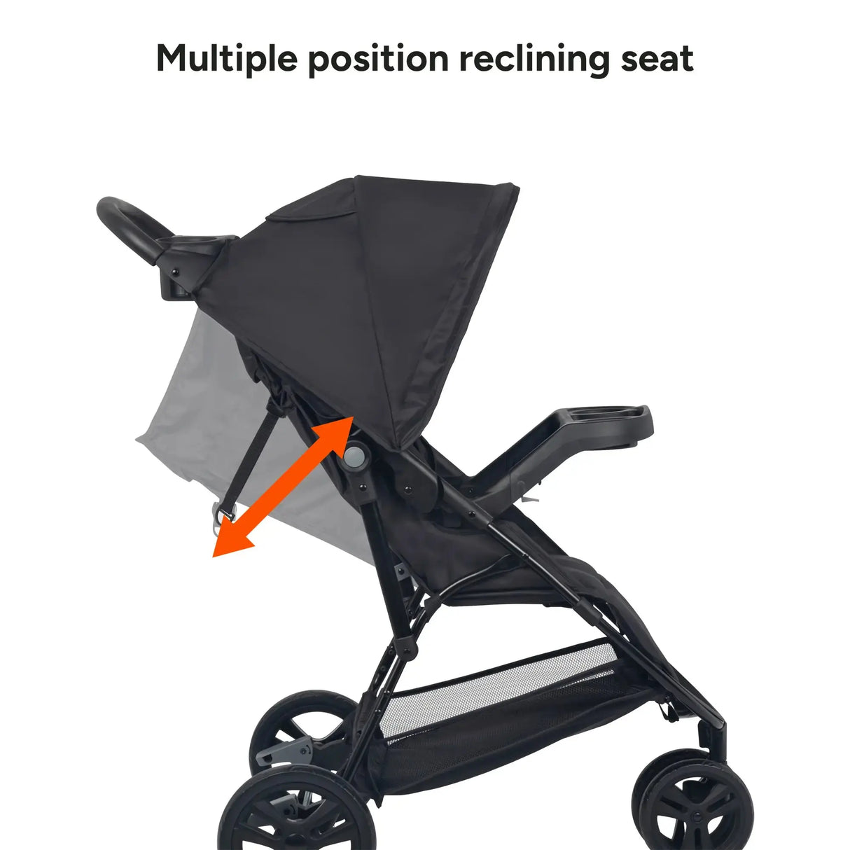 Baby Trend Venture 3-Wheel Stroller multiple position reclining seat