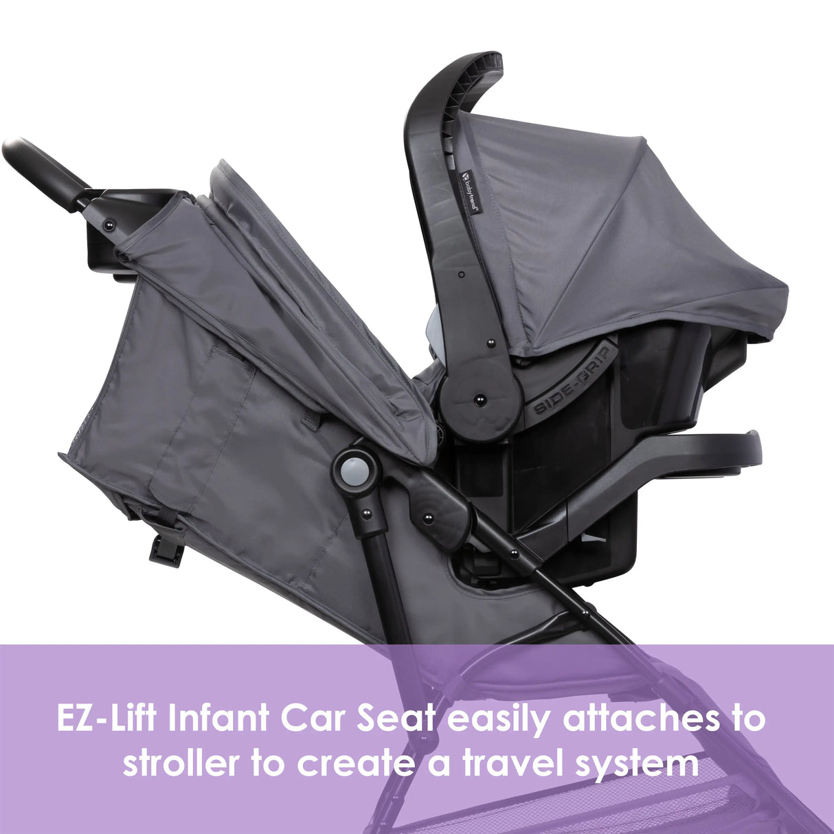 Baby Trend Venture 3-Wheel Stroller EZ-Lift Infant Car Seat easily attaches to stroller