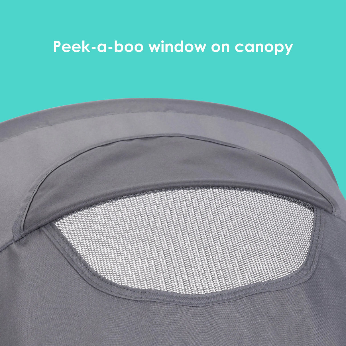Baby Trend Venture 3-Wheel Stroller peek-a-boo window on canopy
