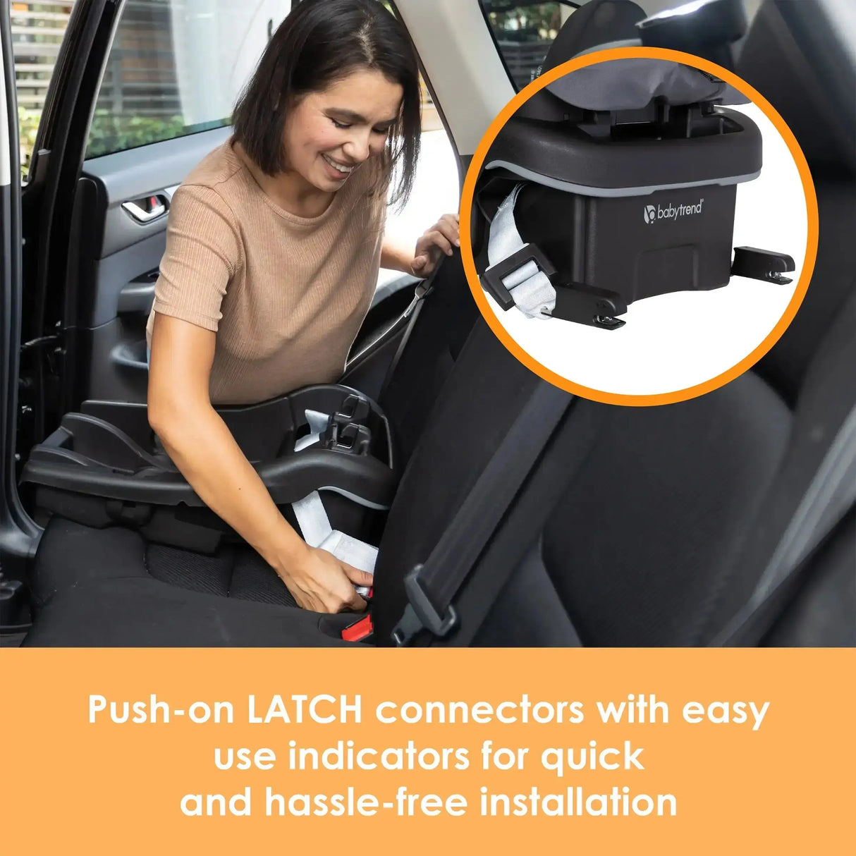 Baby Trend Secure-Lift Infant Car Seat push on latch connectors