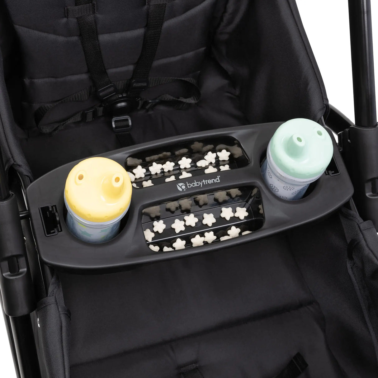 Top view of the child tray from the Baby Trend Expedition 2-in-1 Stroller Wagon