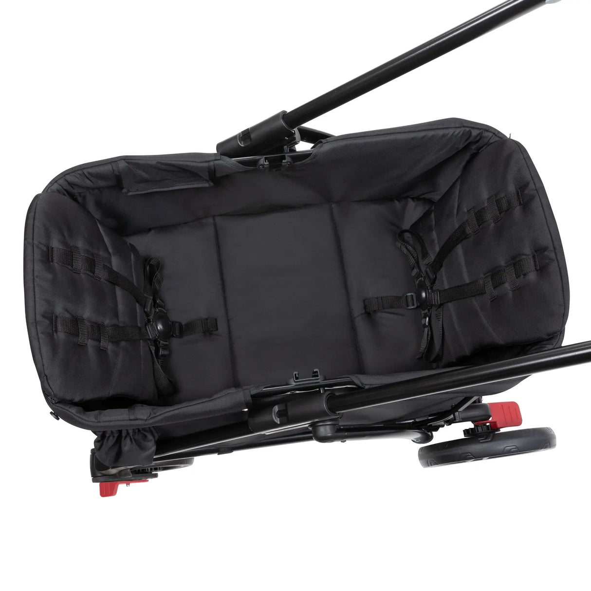 Top view of the Baby Trend Expedition 2-in-1 Stroller Wagon large compartment