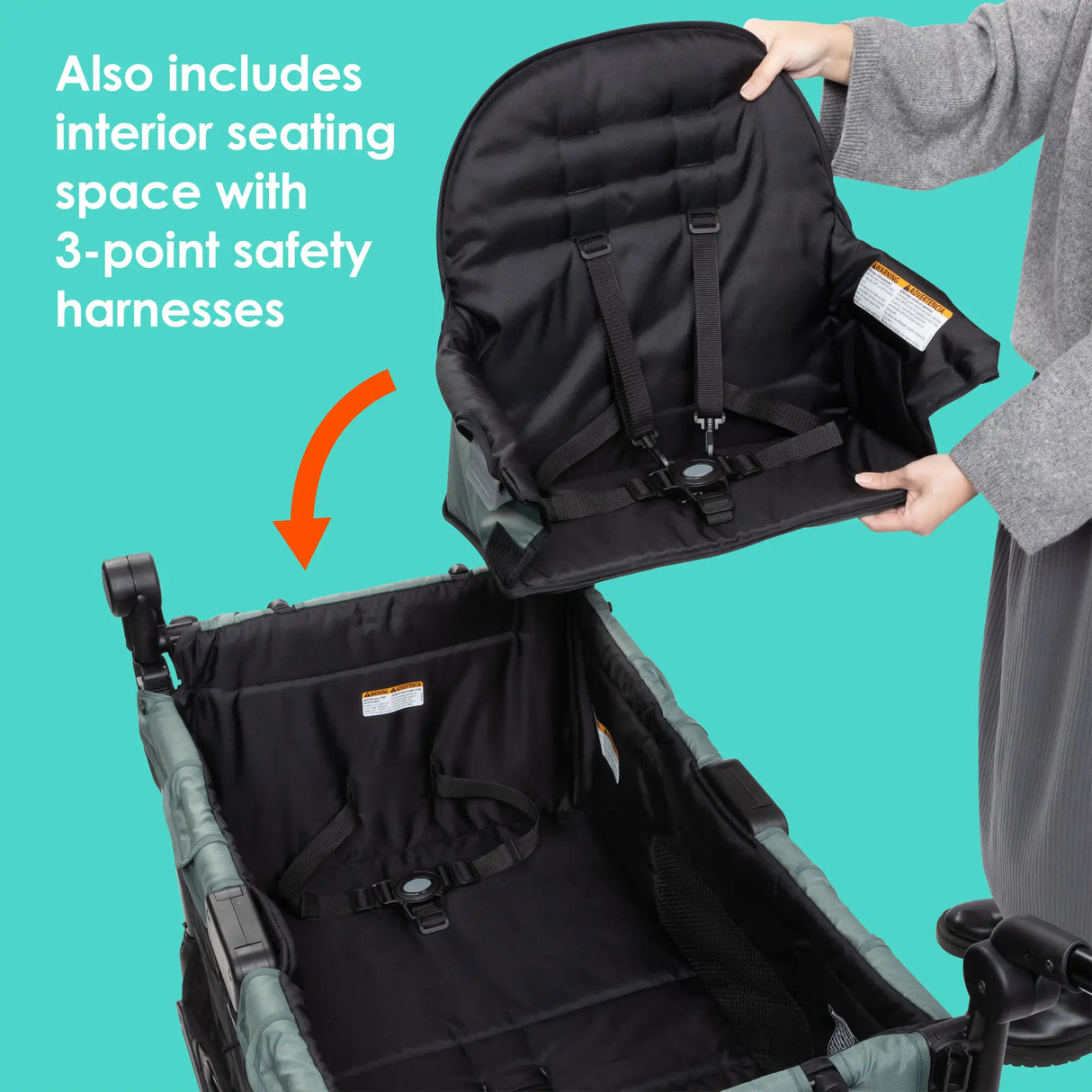 Quest PLUS 3-in-1 Stroller Wagon in Madrid Green (Walmart Canada)