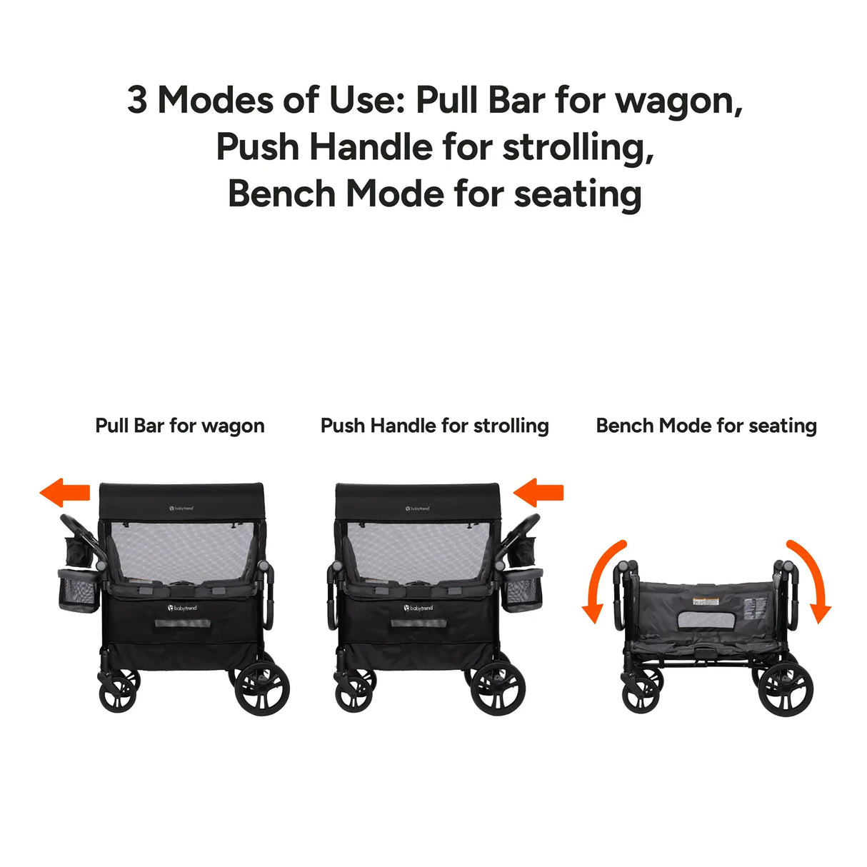 Quest 3-in-1 Stroller Wagon in Desert Black (Walmart Exclusive)