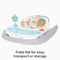 Folds flat for easy transport or storage of the Smart Steps by Baby Trend Dine N’ Play 3-in-1 Feeding Walker