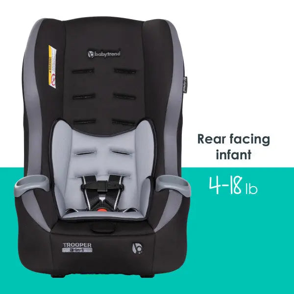 Baby Trend Trooper™ 3in1 Convertible Car Seat Dash Black Meijer