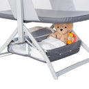 Load image into gallery viewer, Baby Trend Quick-Fold 2-in-1 Rocking Bassinet in Shadow Stone Gray storage basket