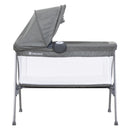 Load image into gallery viewer, Baby Trend Lil Snooze Large Bassinet PLUS in Restful Grey color with canopy side view