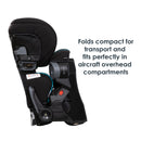 Load image into gallery viewer, Baby Trend PROtect 2-in-1 Folding Booster Car Seat folds compact for transport and  fits perfectly in  aircraft overhead  compartments