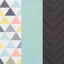 Load image into gallery viewer, Baby Trend colorful triangle patter, teal and black fabric fashion