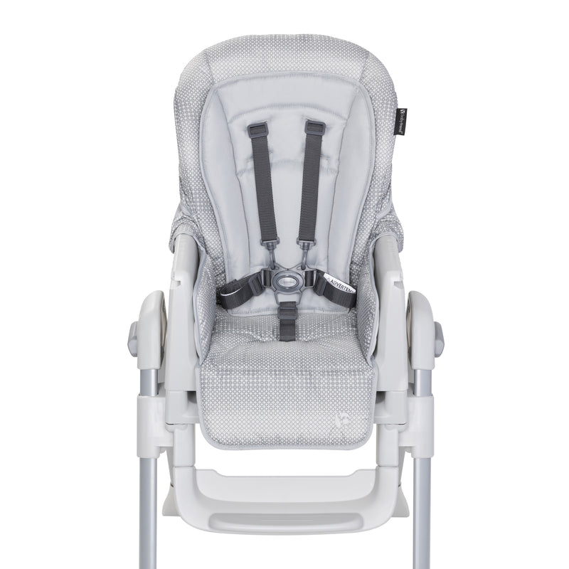 Baby Trend Everlast 7-in-1 High Chair comes with seat insert, premium padding, and 5 point safety harness