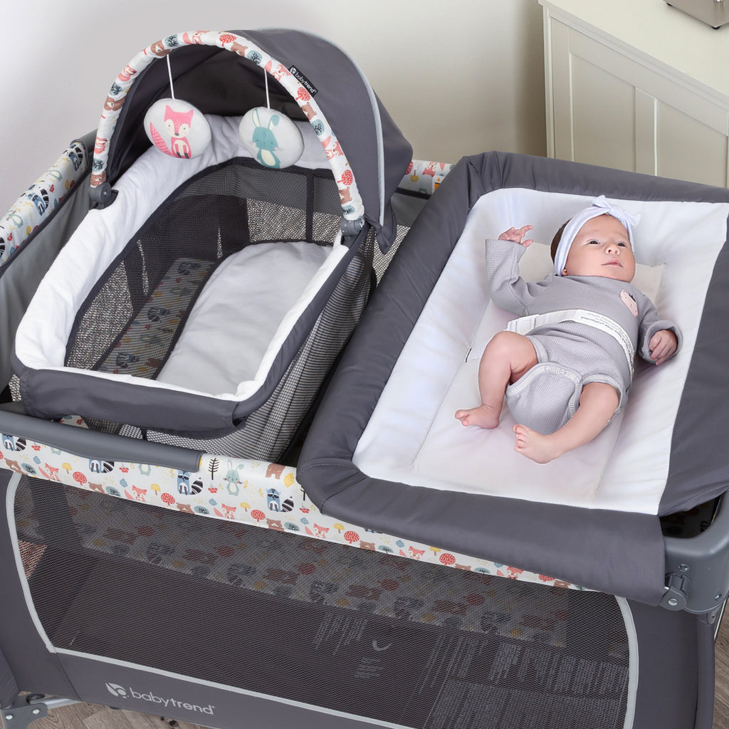 Lil’ Snooze™ Deluxe II Nursery Center Playard - Forest Party Grey (Walmart  Exclusive)