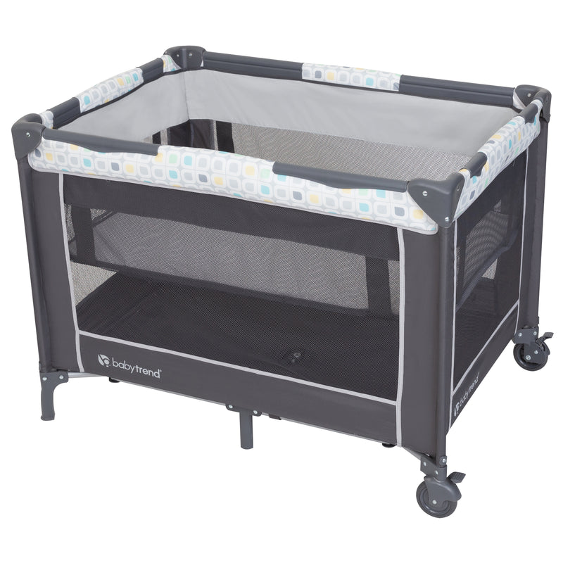 Baby Trend EZ REST Nursery Center Playard in Finley with full-size bassinet
