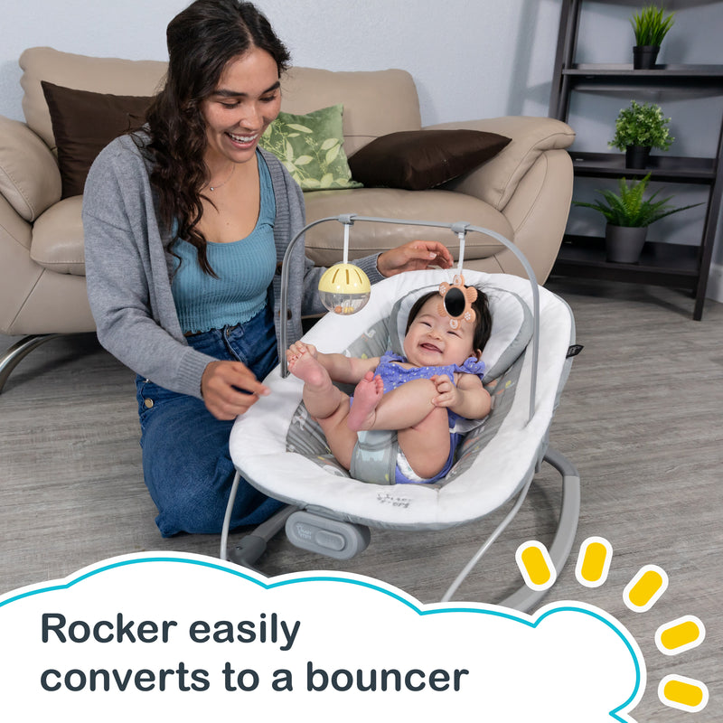Rocker easily converts to a bouncer of the Smart Steps My First Rocker 2 Bouncer