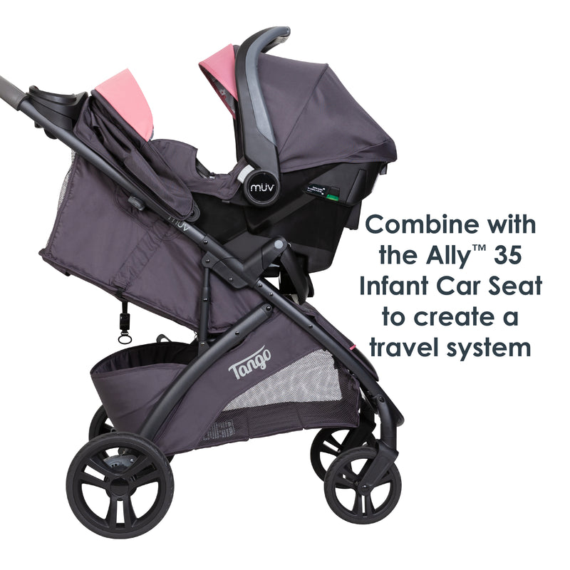 MUV by Baby Trend Tango Pro Stroller Travel System combine with the Ally 35 Infant Car Seat to create a travel system