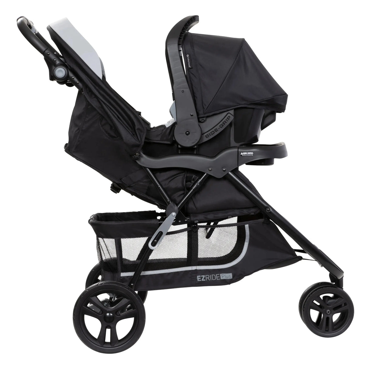 Baby Trend EZ Ride PLUS Stroller Travel System can be combined with the included infant car seat