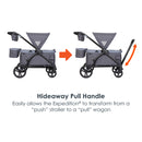 Load image into gallery viewer, Baby Trend Expedition 2-in-1 Stroller Wagon PLUS has hideaway pull handle that easily allows the Wagon to transform from a push stroller to a pull wagon stroller
