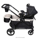 Load image into gallery viewer, Side view of the wagon using the adapter on the Baby Trend Expedition 2-in-1 Stroller Wagon PLUS