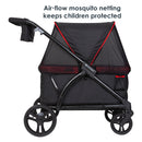 Load image into gallery viewer, Baby Trend Tour 2-in-1 Stroller Wagon comes with air flow mosquito netting keeps children protected